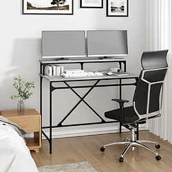 Avis Maison Chic Bureau,Table de travail pour chambre sonoma gris 100x50x90 cm bois d'ingénierie et fer -GKD53604