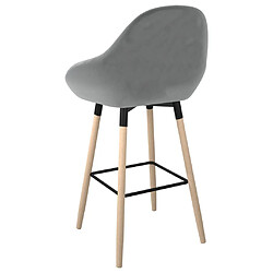 Acheter vidaXL Tabouret de bar Gris clair Tissu