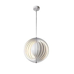 Universal Lustre tournant lunaire de 35 cm, 220V LED air chaud chambre salle à manger lampe en fer, lustre de bague d'apprentissage, blanc