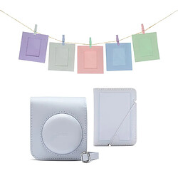 Ensemble d'accessoires Fujifilm Instax Mini 12 (ÉTUI, ALBUM, CADRES AVEC ATTACHES); ARGILE Blanc