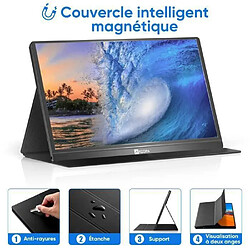 Moniteur Portable - ARZOPA®15,6" Écran d’affichage Haut-Parleur 1920*1080 Dalle IPS HDMI USB PS3 PS4 Universel pour les Jeux (15.8*1080P)