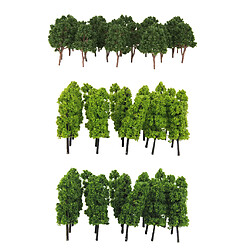 Arbres de paysages de mise en page de train Lot de 40pcs Modèle Pins Arbre Palmier Paysage de Modélisme Ferroviaire Echelle 1/150