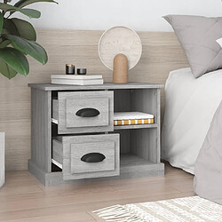 Avis Maison Chic Table de chevet, Table de Nuit pour chambre salon sonoma gris 60x35,5x45 cm