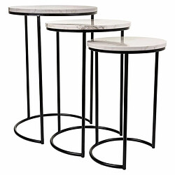 Jeu de 3 tables Alexandra House Living Noir Fer 39 x 57 x 39 cm