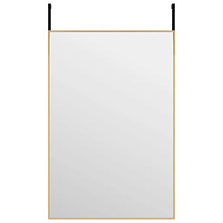 vidaXL Miroir de porte Doré 40x60 cm Verre et aluminium