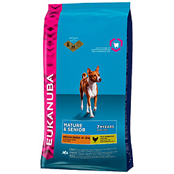 EUKANUBA Croquettes au poulet - Race moyenne - Pour chien mature senior - 15kg