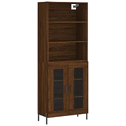 Maison Chic Buffet,Meuble de Rangement,commode pour salon,Cuisine Chêne marron 69,5x34x180 cm Bois d'ingénierie -MN12998