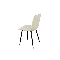 Acheter Chaise Romimex Blanc Velours Métal 45 x 89 x 55 cm