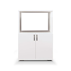 Armoire Multifonction Catter House Atenas 84 de 60x35x84,5 cm avec 2 Portes, 1 Étagère Intérieure et de Couleur Blanche