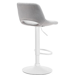 Avis Non Lot de 2 tabourets de bar Camden velours blanc