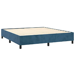 Acheter vidaXL Sommier à lattes de lit matelas et LED Bleu foncé 180x200 cm