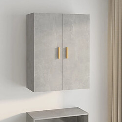 vidaXL Armoire murale suspendue Gris béton 69,5x34x90 cm 