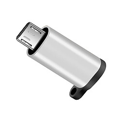 Acheter type c adaptateur avec chargeur de trousseau pour connecteur usb micro convertisseur argent