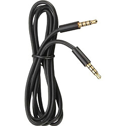 Sodial Cable audio Jack 3.5 MM a 3.5 MM Male a male Noir Cordon auxiliaire pour casque Cable audio stereo Pour telephone PC ordinateur 