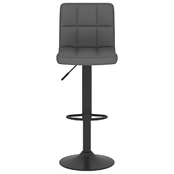 Avis vidaXL Tabourets de bar lot de 2 gris foncé tissu