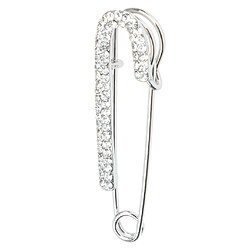 Femmes Broche Epingle de Cristal d'Argent Elégante Clip Strass pour Echarpe Echarpe Manteau Robe