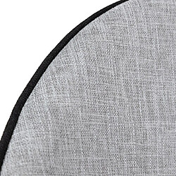 Mes Lot de 2 chaises de bar H75 cm en tissu gris clair - ABAYA pas cher