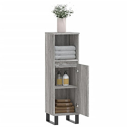 Avis vidaXL Armoire salle de bain sonoma gris 30x30x100 cm