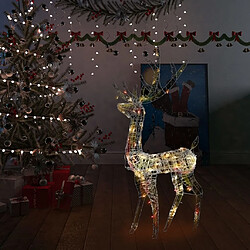 vidaXL Renne de décoration de Noël Acrylique 140 LED colorées 120 cm 