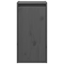 Avis vidaXL Armoire murale Gris 30x30x60 cm Bois de pin massif