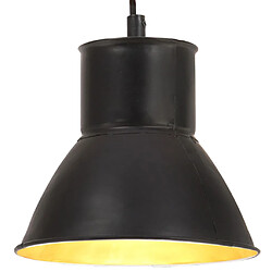 vidaXL Lampe suspendue 25 W Noir Rond 17 cm E27