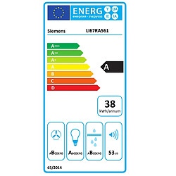 Hotte télescopique 60cm 392 m³/h inox - li67ra561 - SIEMENS