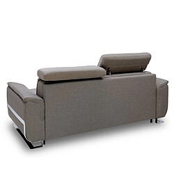 Inside 75 Canapé convertible express REAUMUR 160cm sommier lattes matelas 16cm tweed gris pas cher