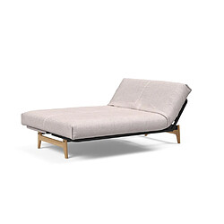 Inside 75 Canapé convertible lit ASLAK 140 Nordic Cover Soft Spring tissu Weda Sable pas cher