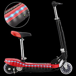 vidaXL Trottinette électrique avec selle et LED 120 W Rouge