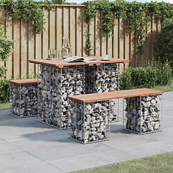 Maison Chic Banc de jardin | Banquette de jardin | Chaise Relax design gabion 100x70x72cm bois massif de douglas -MN75086