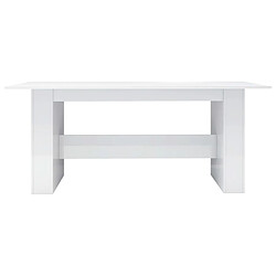 Avis vidaXL Table à manger Blanc brillant 180x90x76 cm Bois d’ingénierie