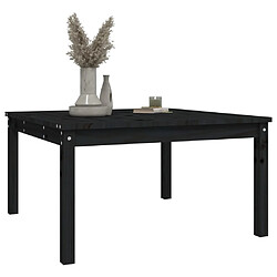 Avis vidaXL Table de jardin noir 82,5x82,5x45 cm bois massif de pin