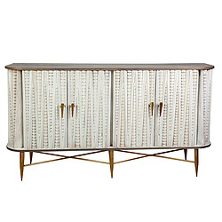 Commode Romimex Blanc Argenté Bois 43 x 83 x 153 cm 