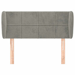 Avis Maison Chic Tête de lit scandinave avec oreilles,meuble de chambre Gris clair 103x23x78/88 cm Velours -MN63527