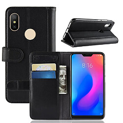 Etui en PU se scinder noir pour votre Xiaomi Mi A2 Lite/Redmi 6 Pro 