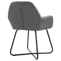 Decoshop26 Lot de 2 chaises de salle à manger cuisine design moderne tissu gris foncé CDS020541 pas cher