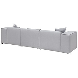 Beliani Canapé d'angle DOLVA Gris clair Tissu pas cher