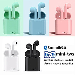 GUPBOO i7s TWS Mini écouteurs Bluetooth Casques sans fil Casques de sport Écouteurs intra-auriculaires pour écouter de la musique avec boîtier de charge pour 