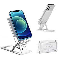 Yonis Support Smartphone Ajustable et Pliable Ultra Léger pour Live Support Smartphone Ajustable et Pliable, Ultra Léger et Portable, Idéal pour Live Broadcast Blanc YONIS