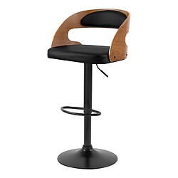 Rendez Vous Deco Chaise de bar noire Louis 62/84 cm 