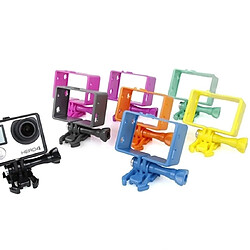 Wewoo Cadre de protection Magenta pour GoPro Hero 4 / 3+ / 3 Boîtier de BacPac Frame pas cher