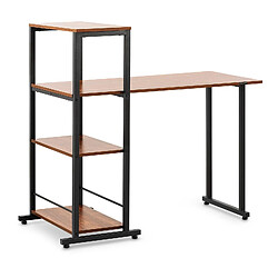 Helloshop26 Bureau avec étagère table ordinateur bureau avec étagère intégrée (plateau : 110 x 50 cm, capacité de charge : 105 kg, hauteur du plateau : 75 cm) 14_0005963 