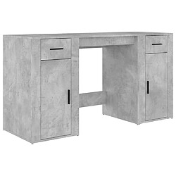 Maison Chic Bureau avec armoire de rangement,Table de travail,Table d'étude gris béton bois d'ingénierie -GKD24057