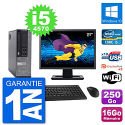 PC Dell 9020 SFF Ecran 27" Intel i5-4570 RAM 16Go Disque 250Go Windows 10 Wifi · Occasion 