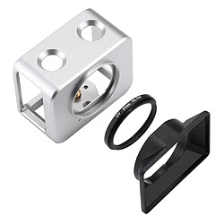 Wewoo Pour Sony RX0 Cage de argent protection en alliage d'aluminium + 37mm Filtre UV + Parasoleil avec Vis et Tournevis 