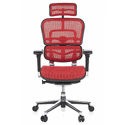 Siège de bureau / Fauteuil de direction ERGOHUMAN tissu maille rouge hjh OFFICE