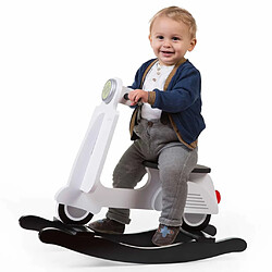 CHILDHOME Scooter à bascule Blanc et noir pas cher