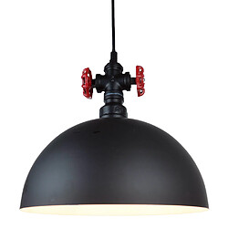 Sampa Suspension d'intérieur design Robin 130cm réglable métal noir et rouge LED