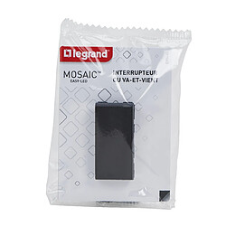 Legrand Interrupteur va-et-vient Easy-Led 10A 1 module Mosaic à composer - Noir mat