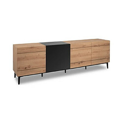 Avis Mes Buffet 4 portes 200x41,8x64,8 cm décor chêne - KLAUS